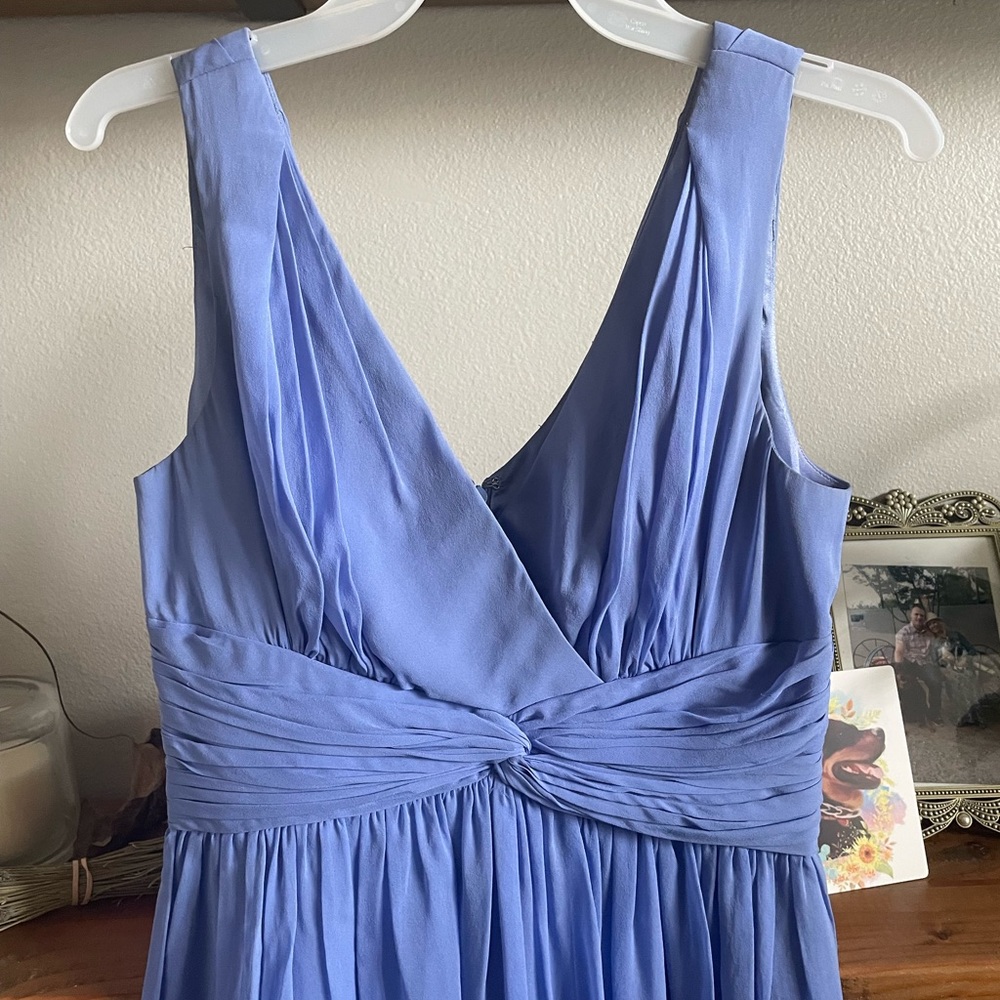 NWT Donna Morgan Lilac Silk Twist front gown - Picture 2 of 8